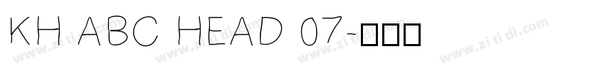 KH ABC HEAD 07字体转换